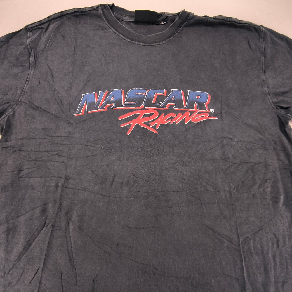 NASCAR Racing Graphic Short Sleeve Racing T Shirt Mens Size Large L Black